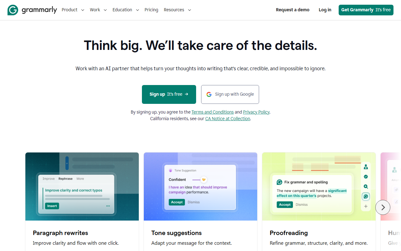 Grammarly 界面截图