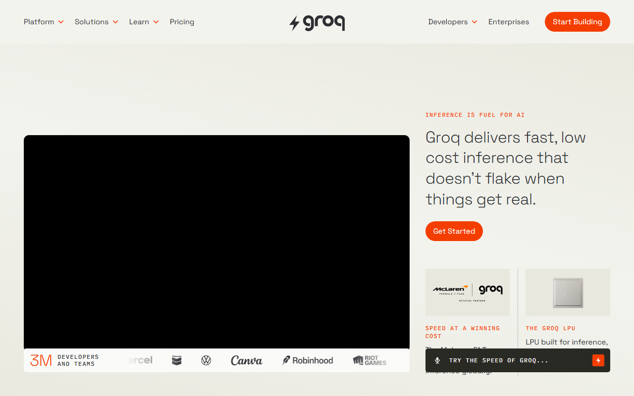 Groq 界面截图