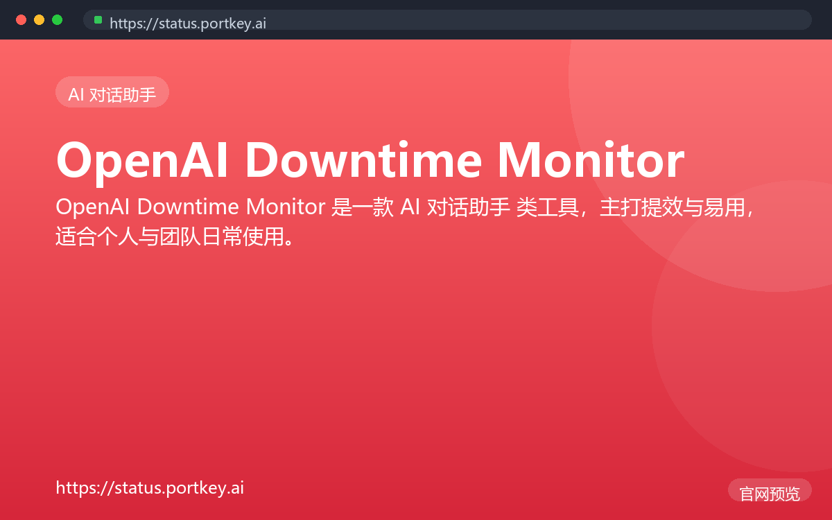 OpenAI Downtime Monitor 界面截图